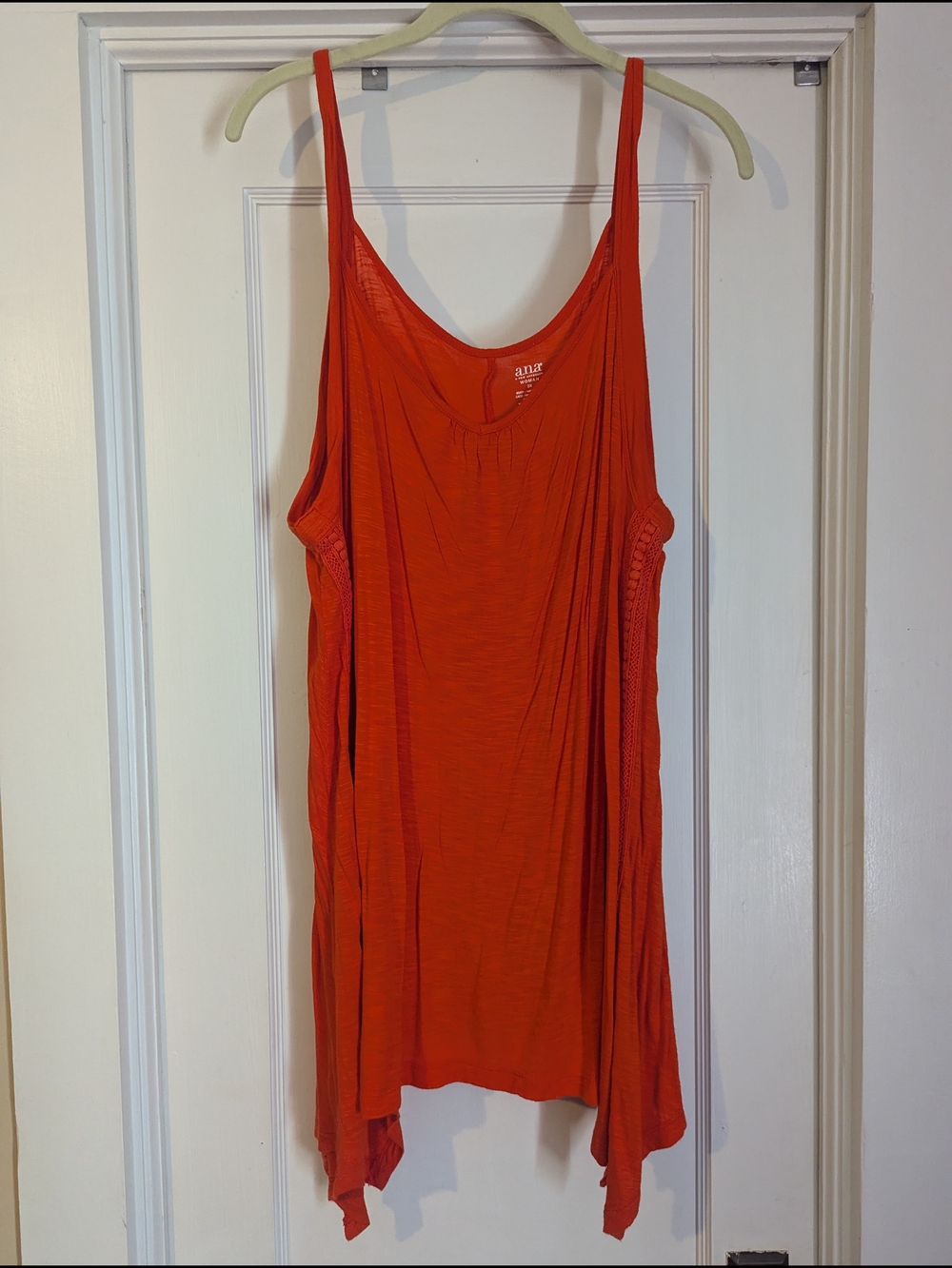 a.n.a Bright Orange Flowy Scoop Neck Tank
